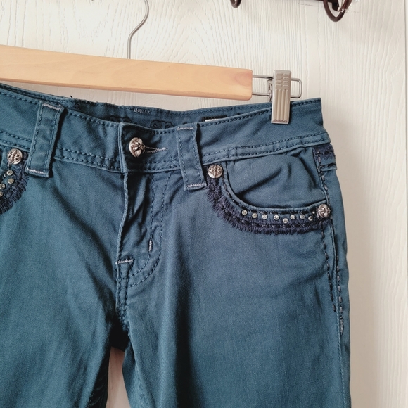 Miss Me Dark Teal Skinny Jeans - Picture 13 of 13